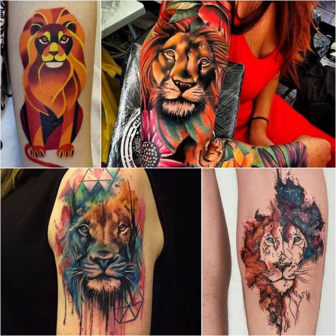Tattoo Lion - Tatouage Lion sur le bras - Tatouage manche Lion