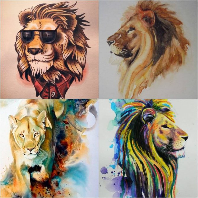 Tattoo Lion - Esquisses de tatouage de Lion - Exemples d'esquisses de tatouage de Lion