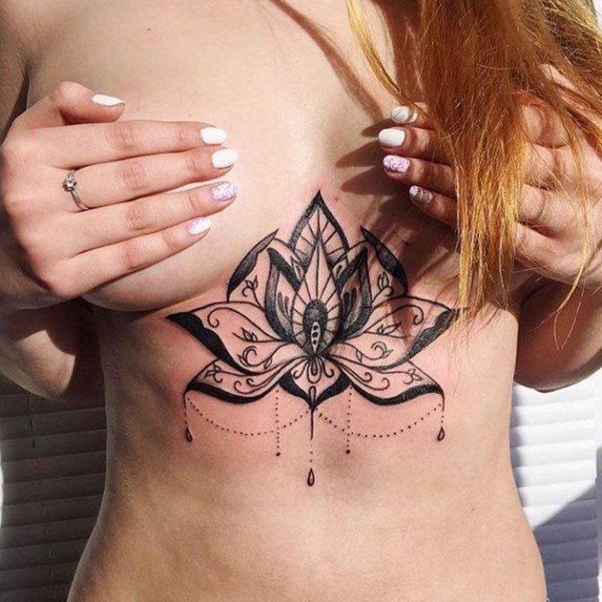 Signification du tatouage du lotus sur la poitrine