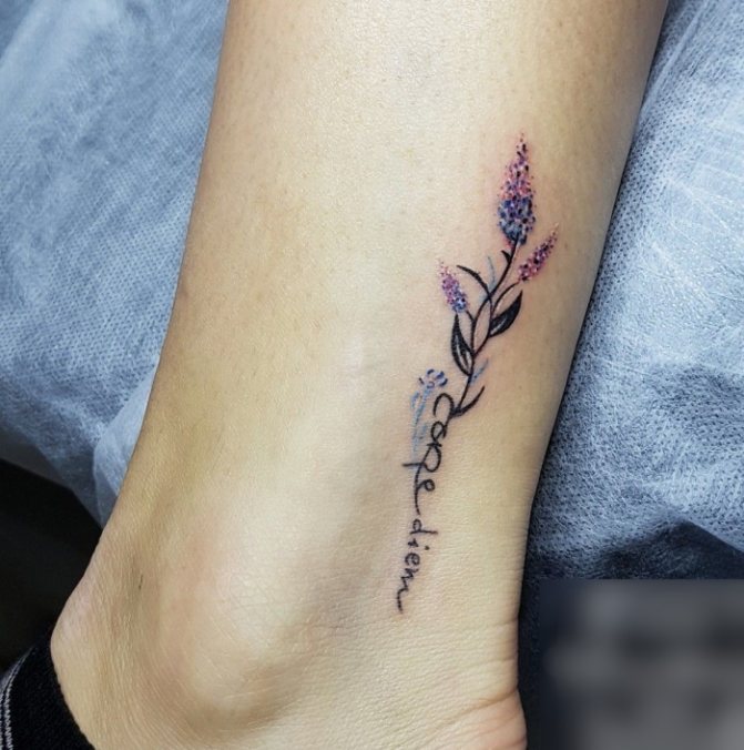Tattoo Seize the moment en latin (carpe diem). Croquis, photo, signification
