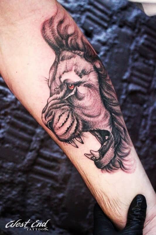 Tatouage d'un lion