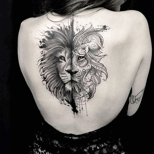 Tatouage de lionne pour les filles. Signification, photo sur main, pied, dos, hanche, épaule, poignet, omoplate