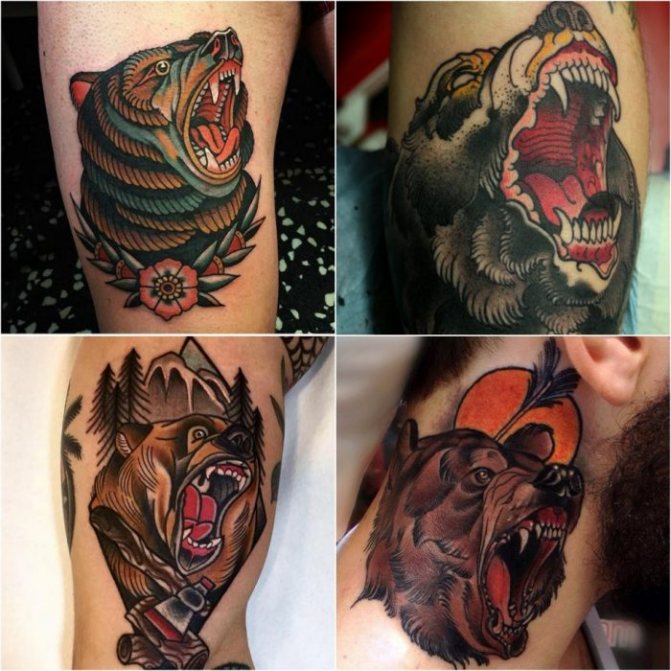 Tatouage Ours - Tatouage Ours rugissant - Tatouage Ours rugissant
