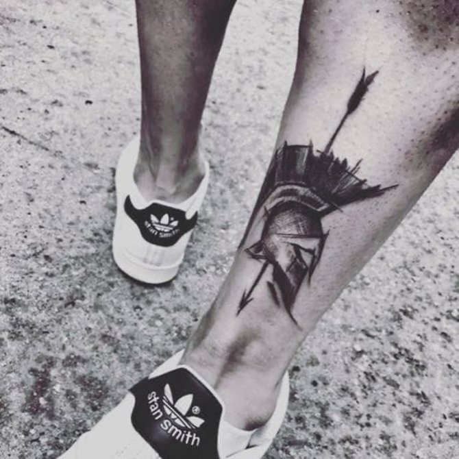 tatouage homme spartiate