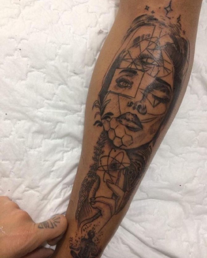 tatouages de tibias féminins
