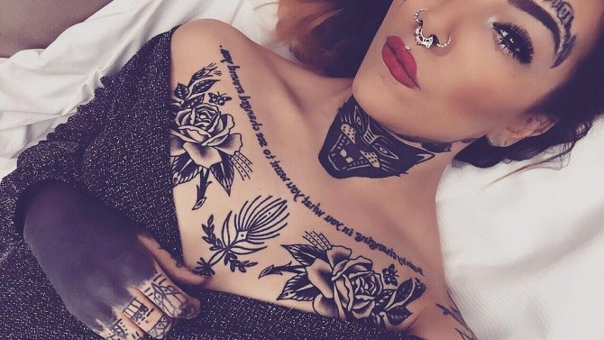 tatouage sur la poitrine photo 4