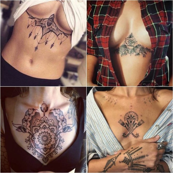 Tatouage sur la poitrine pour les filles - Tatouage de la poitrine pour les filles - Tatouage de la poitrine pour les femmes