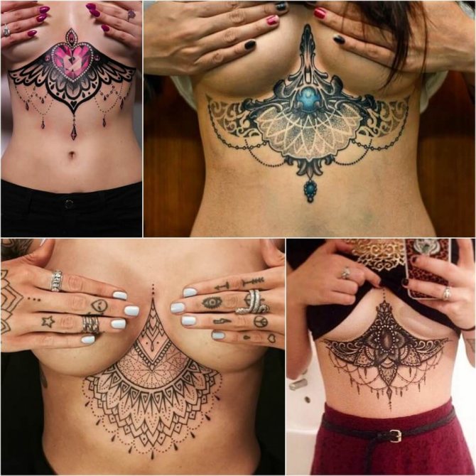 Tatouage sur la poitrine pour les filles - Tatouage sur la poitrine pour les filles - Tatouage féminin sur la poitrine