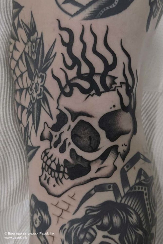 tatouage sur les genoux 34