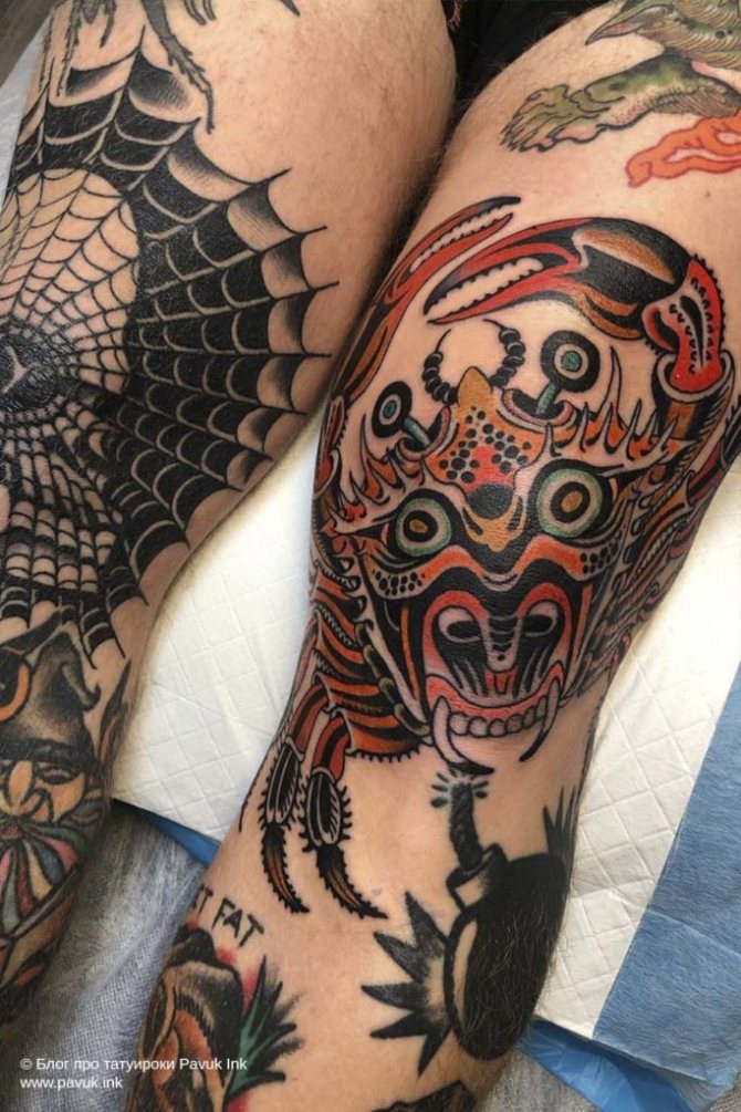 tatouage sur les genoux 40