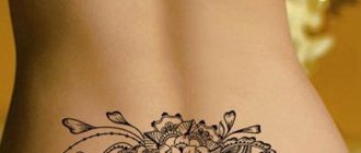 Tatouage sur le coccyx pour les filles. Cérès et sa signification