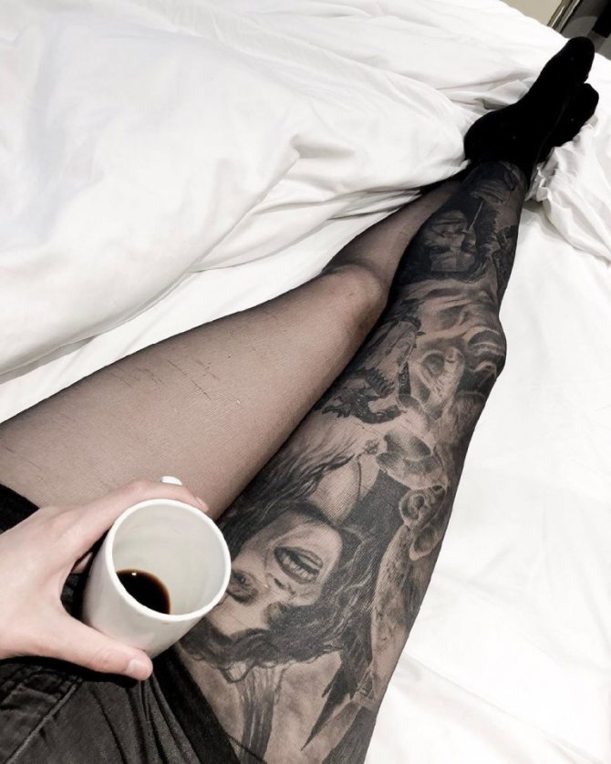 Tatouage sur les cuisses des femmes