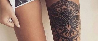 Tatouage sur la jambe pour les filles. Photos et signification des tatouages féminins, croquis, motifs, beaux, petits, originaux.