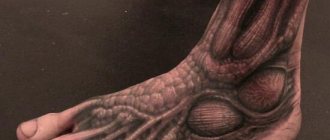 Tatouage sur une jambe pour un homme