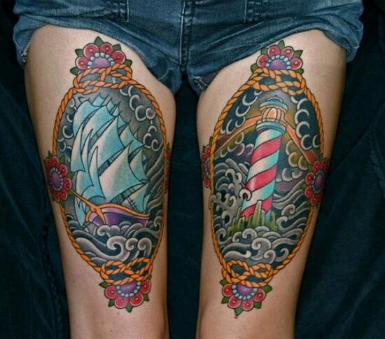 Tatouage photo de la jambe d'un homme