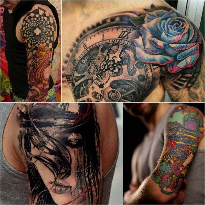 Tatouage sur l'épaule pour les hommes - Tatouage abstrait sur l'épaule pour les hommes