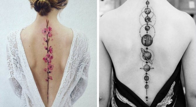 Tatouage sur le dos d'une fille