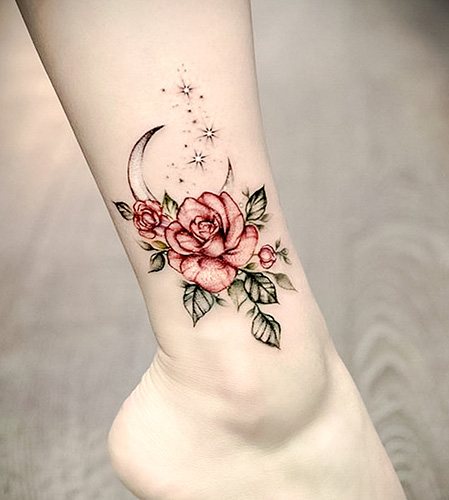 Tatouage féminin à la cheville avec signification. Photo, signification