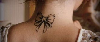 Photo d'un tatouage sur le cou pour les filles