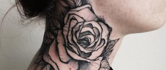 Tatouage sur la nuque d'une fille