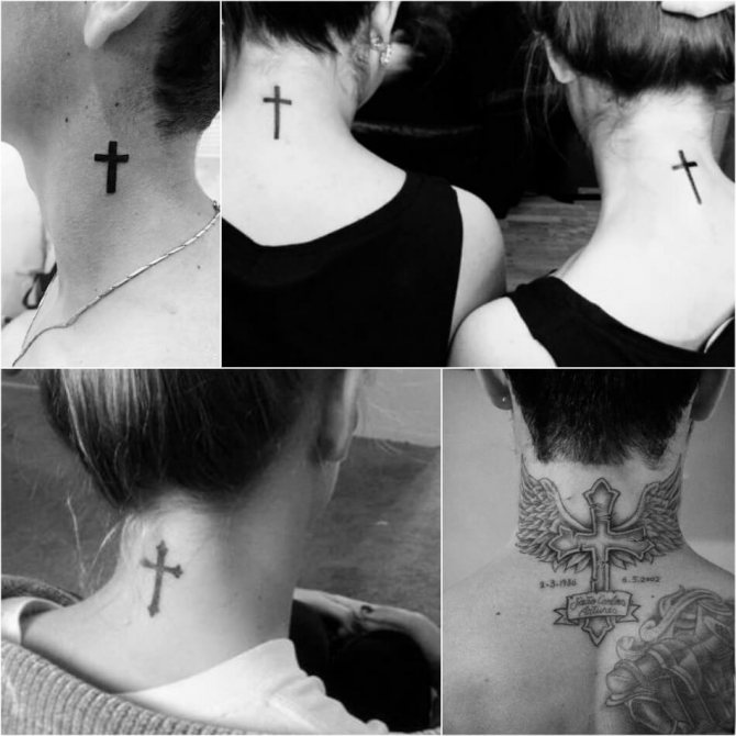 Tatouage sur le cou - Tatouage sur le cou - Signification du tatouage sur le cou - Tatouage sur la croix du cou