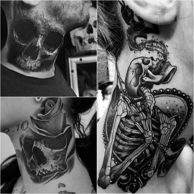 Tatouage sur le cou - Tatouage sur le cou - Signification du tatouage sur le cou - Tatouage sur le cou crâne