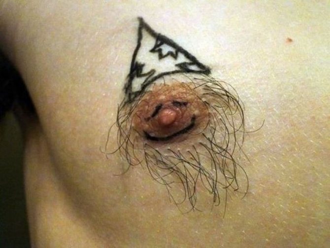 tatouage sur les mamelons
