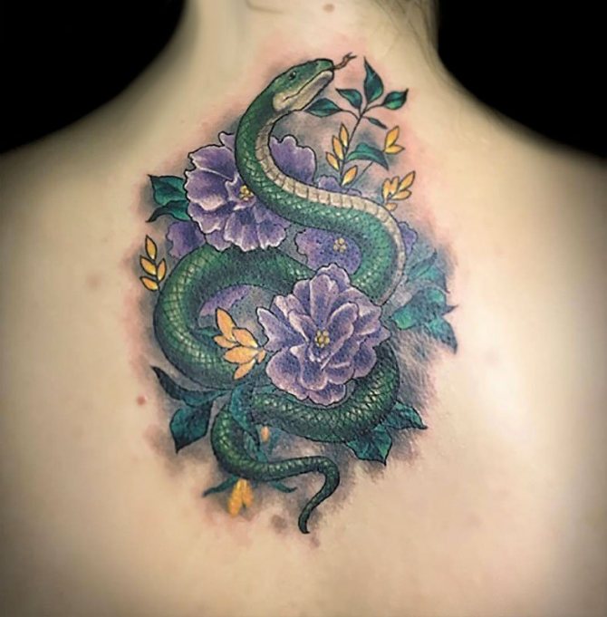 Tatouage dans le dos - photo, idées et croquis