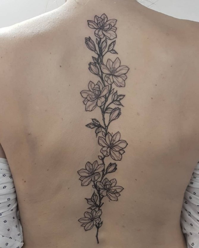 Tatouage sur le dos d'une fille