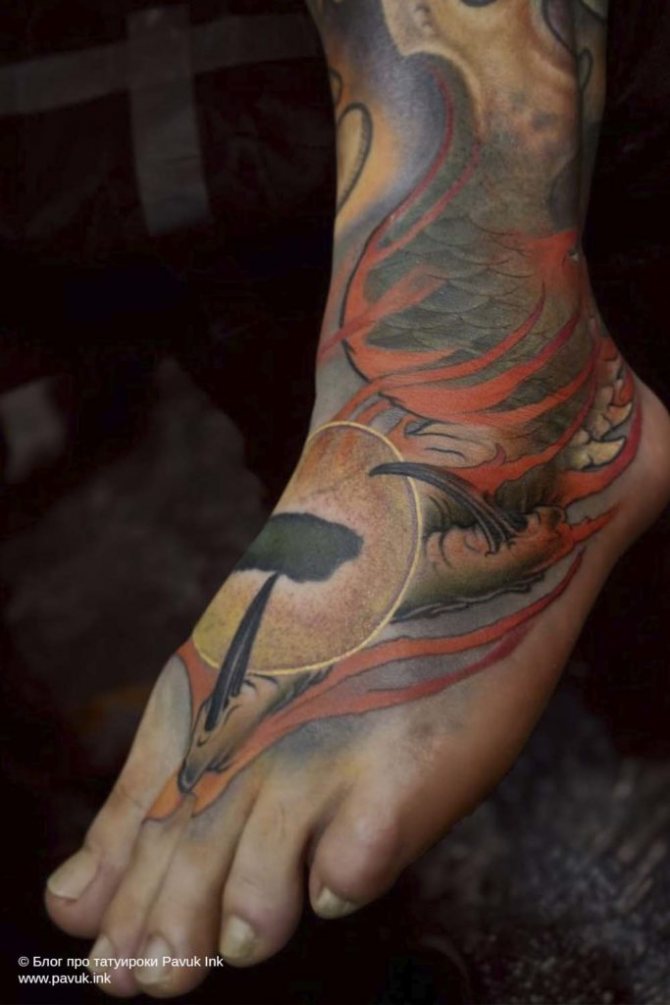 Tatouage sur le pied 22
