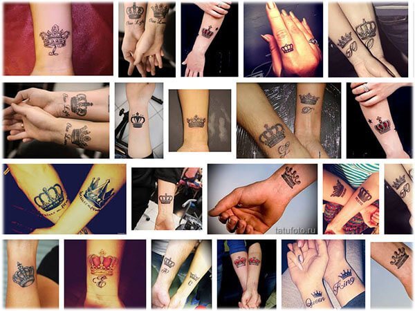 Tatouage sur le poignet - couronne