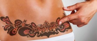 Tatouage sur le ventre des filles