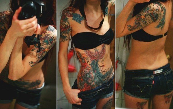 Tatouage pour les jeunes filles en post-partum pour cacher les vergetures