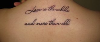Inscriptions de tatouage en anglais