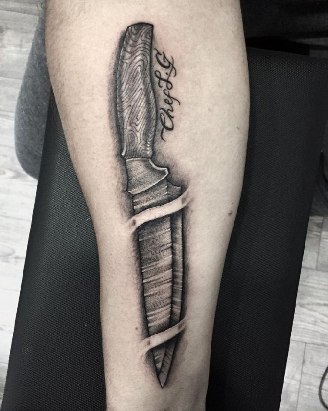 signification du couteau de tatouage