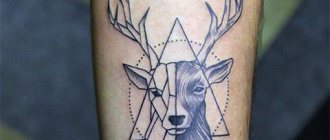 Tatouage géométrie cerf