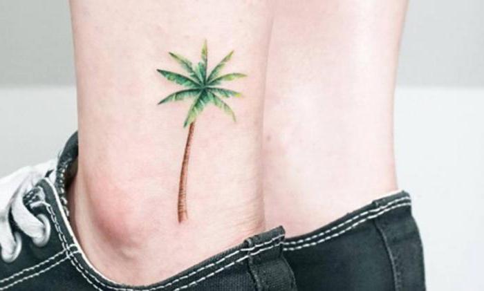 Tatouage signifiant palmier