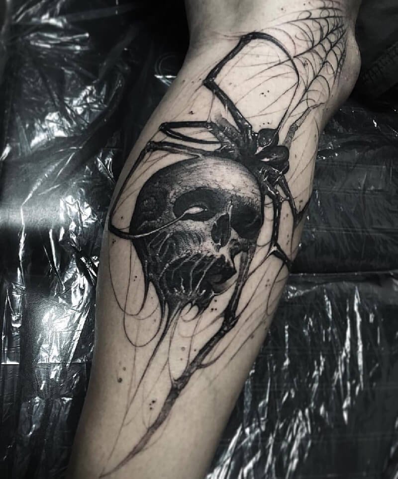 tattoo spider - tattoo spider - signification tattoo spider - croquis tattoo spider - photo tattoo spider