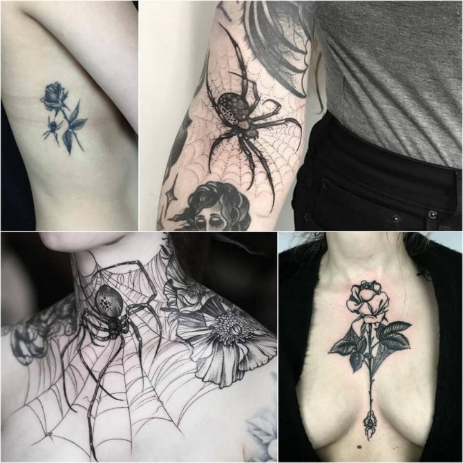 tattoo spider - female tattoo spider - tattoo spider pour filles - tattoo spider photo