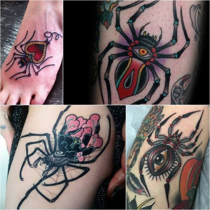 tattoo spider -female tattoo spider - tattoo spider pour filles - tattoo spider photo