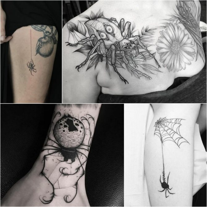 tattoo spider - female tattoo spider - tattoo spider pour filles - tattoo spider photo