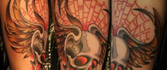 tatouage toile d'araignée