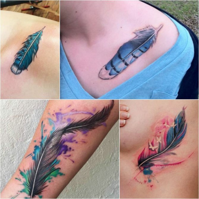 Tatouage d'une plume - Tatouage d'une plume - Tatouage d'une plume pour filles