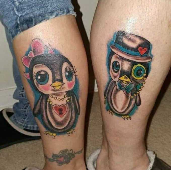 Tatouage de pingouins