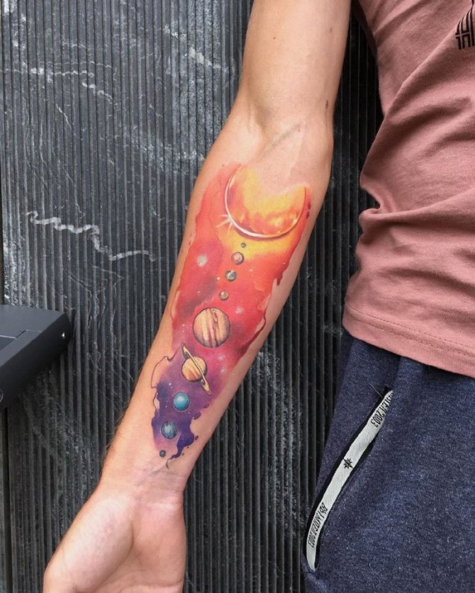 tatouages de planètes