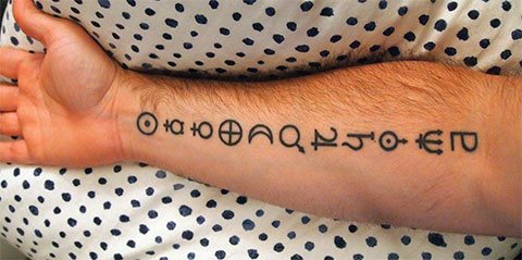 Tatouage des symboles planétaires
