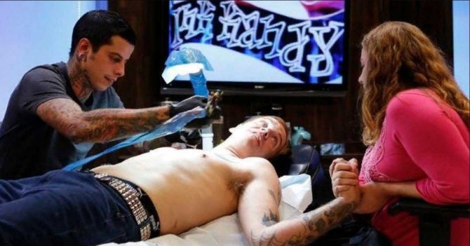 Tatouage de la carte de la douleur