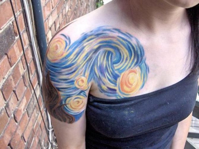 Tattoo Vincent van Gogh : Nuit étoilée