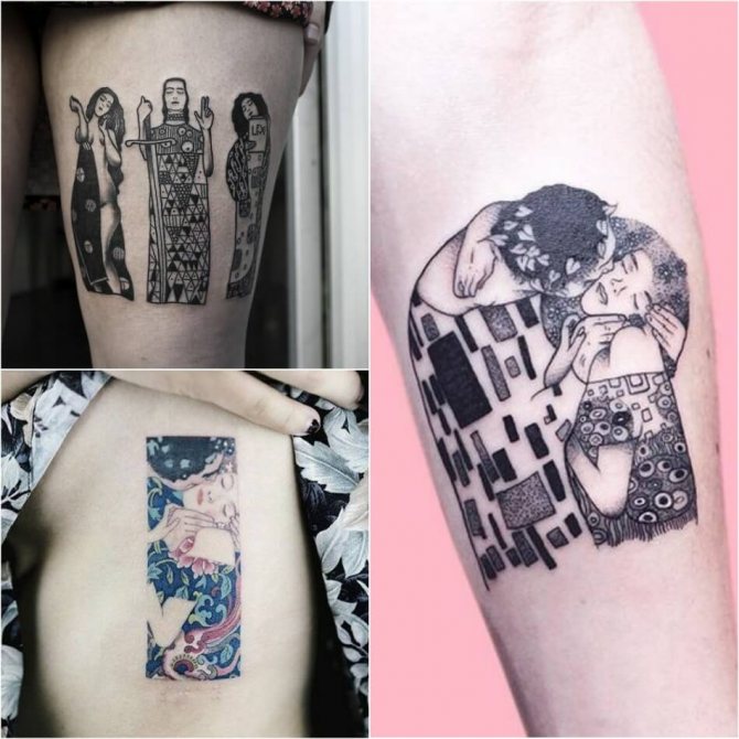 Art du tatouage - Peinture du tatouage - Chefs-d'œuvre du tatouage - Tattoo Klimt