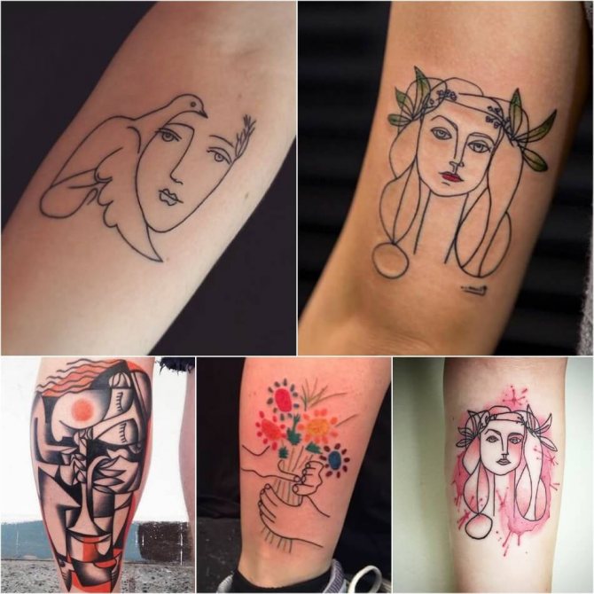 Tatouage d'art - Peinture de tatouage - Chefs-d'œuvre du tatouage - Tatouage Picasso